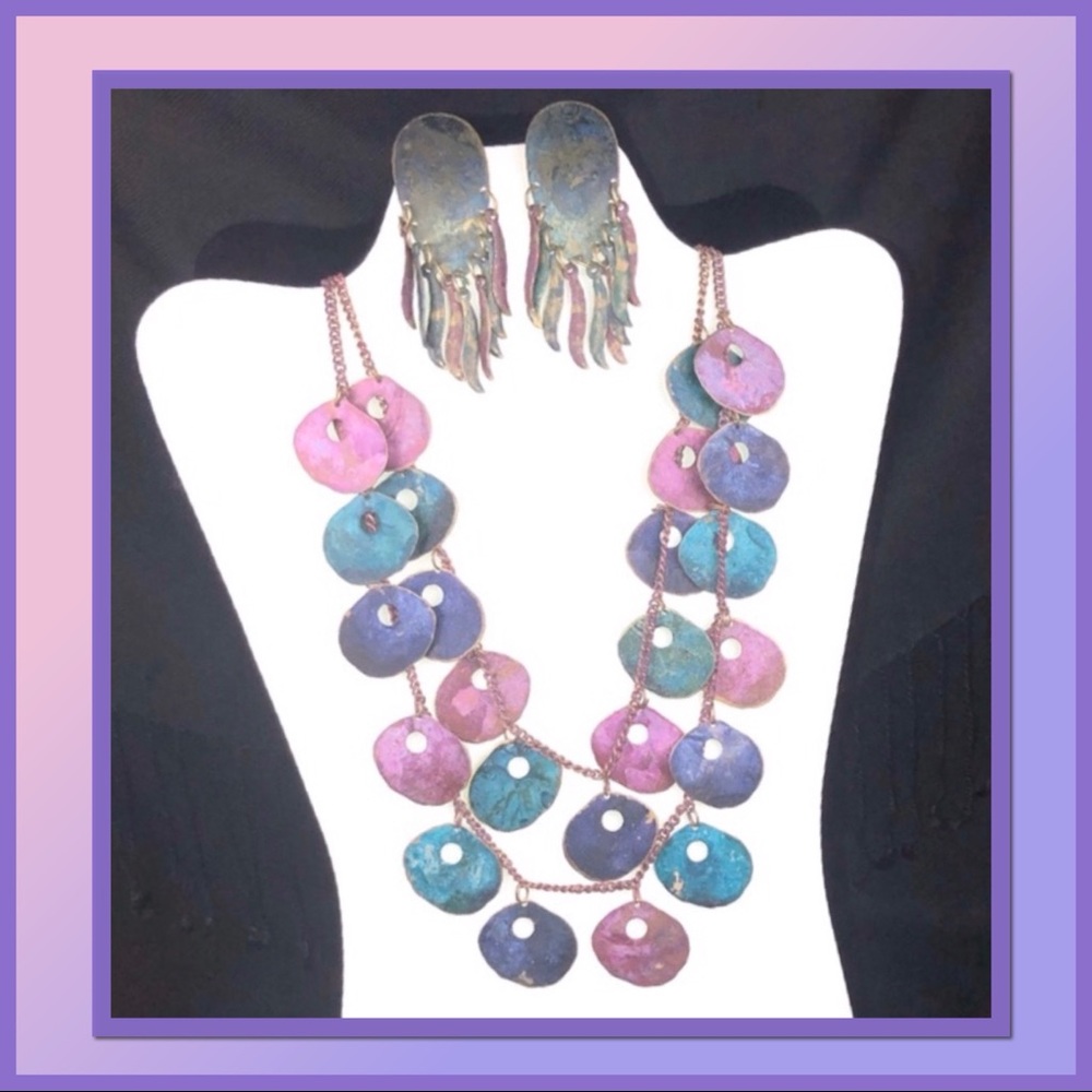 💕SALE💕💕 VINTAGE BOHO STATEMENT NECKLACE SET